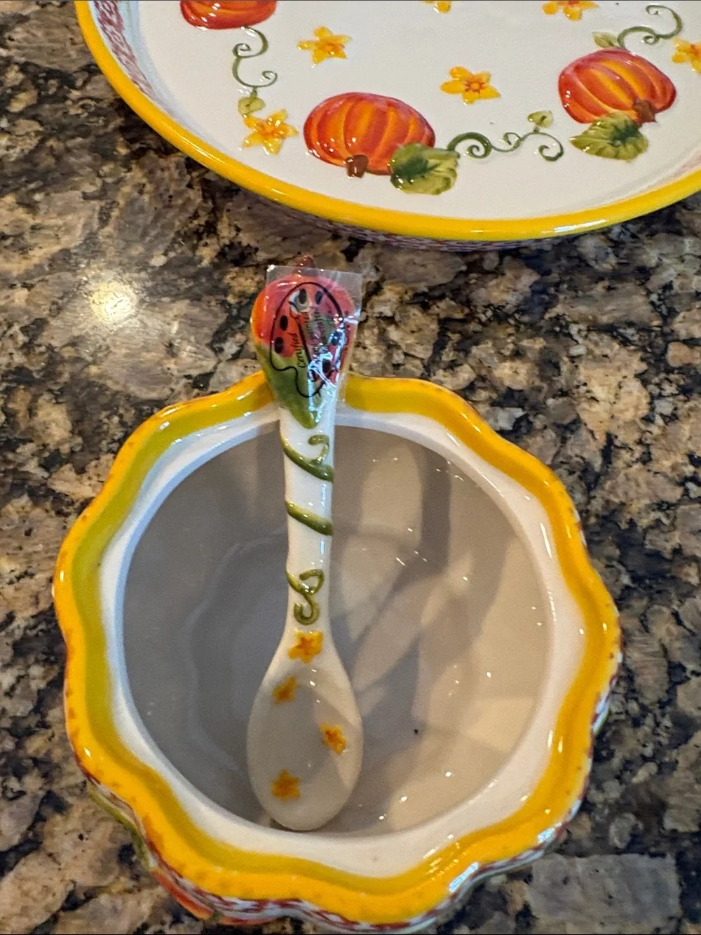 Temptations Pumpkin Patch Serving Tray (2 pieces) Oven & Dishwasher Safe Harvest